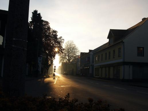 Stimmung 2009 Hauptstraße, da gab es noch alte Volksbank rechts