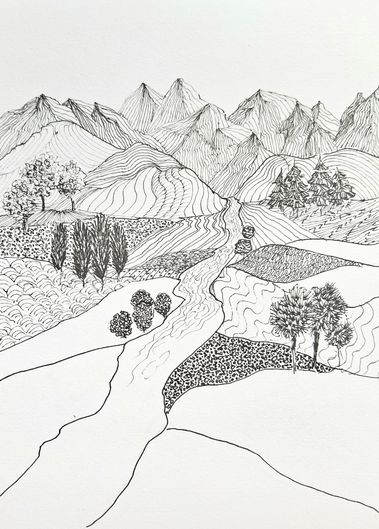 Fantasie Landschaft, etwas weiter