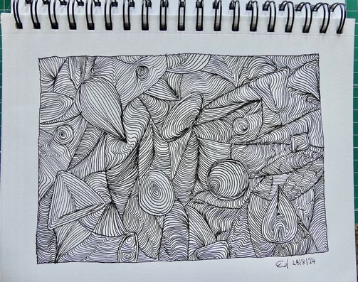 Es nennt sich "Zentangle" Finelinerzeichnung...1