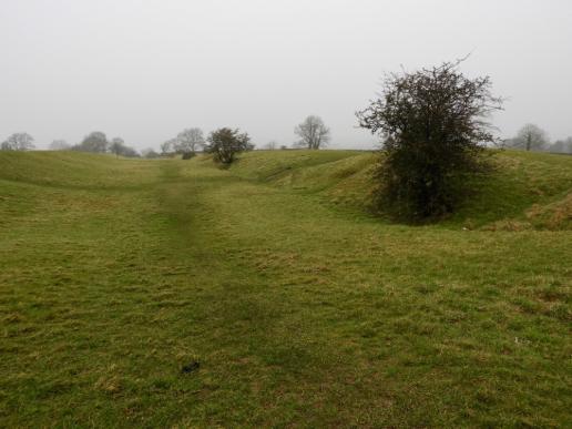 Wir kraxelten auf den Hills of Tara herum, es war nass und kalt 