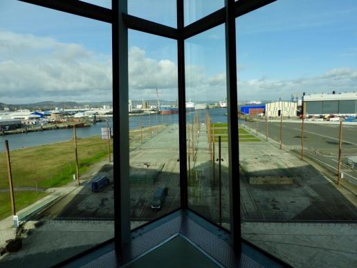 Man startet oben, der Ausblick wie auf dem Schiff