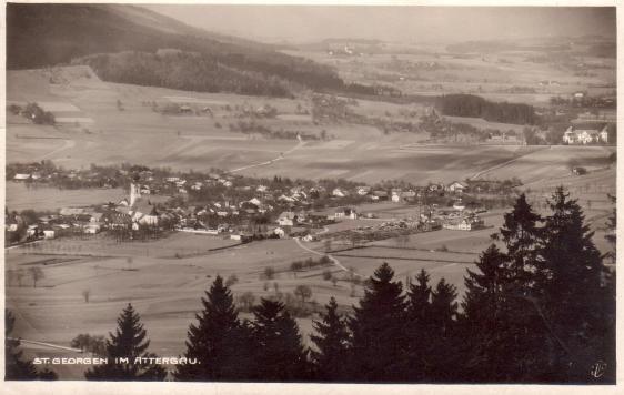 Karte wurde 1943 geschrieben, aber es gab die Schlossallee noch nicht, nur die jungen angepflanzten Bäume.