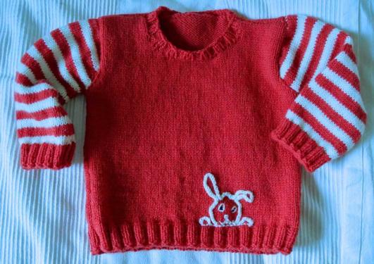 Babypullover aus Resten