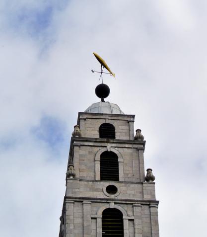 Cork, Kirche in Shandon, mit Fisch. Die Glocke kann von Gästen geläutet werden