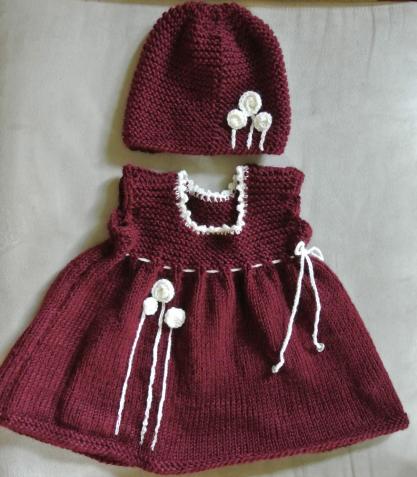 Baby Kleid mit Mütze