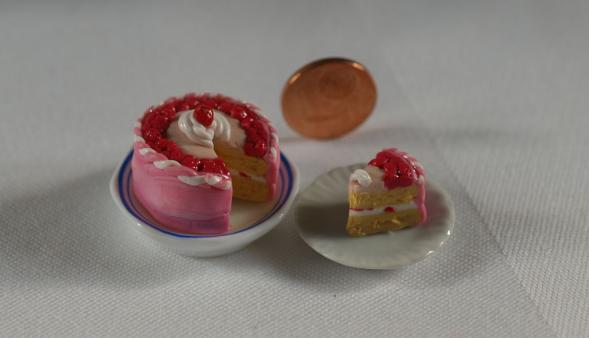 Fimo Himbeertorte