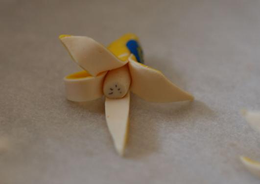 Fimo Banane mit Pickerl