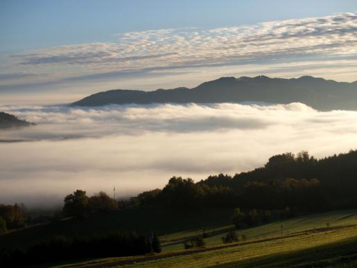 Nebelmeer statt  Attersee