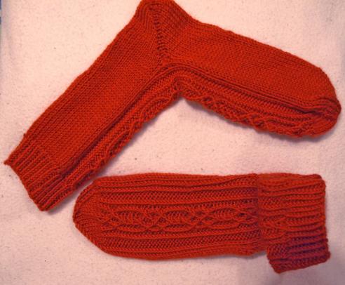 Irisches Muster an Socken
