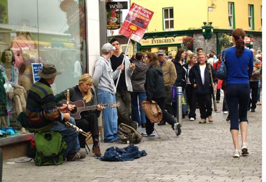 Straßenmusiker in Galway
