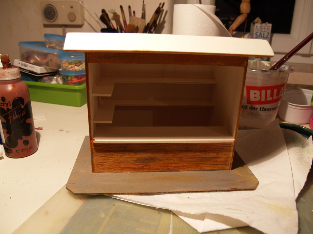 Erste Arbeiten am Weihnachtsstand